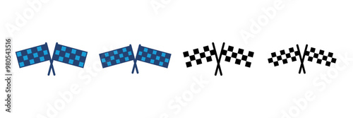 Racing flag icon vector. race flag icon.Checkered racing flag icon