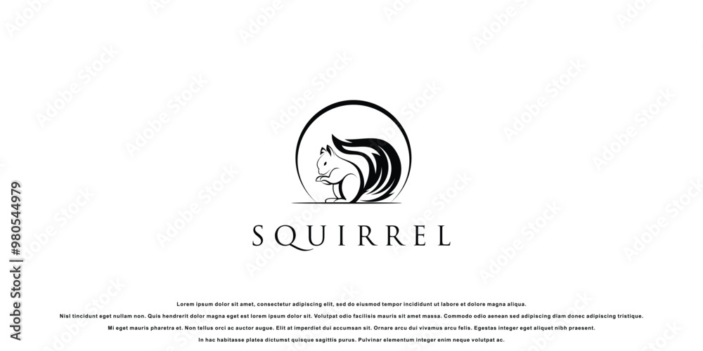 Creative squirrel logo design with unique concept premium vector Creative squirrel logo design with unique concept premium vector