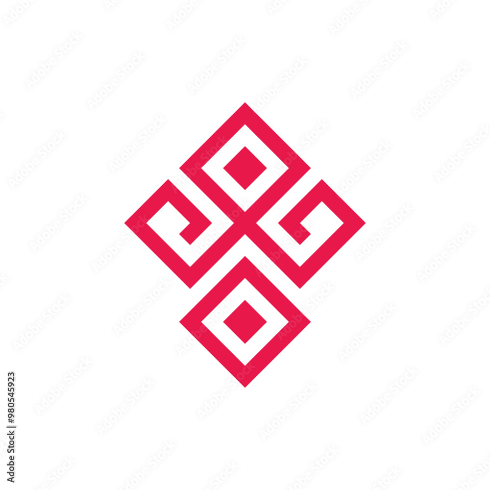 fabric decoration, simple decorative motifs, Pattern red icon vector fabric decoration, simple decorative motifs, Pattern red icon vector