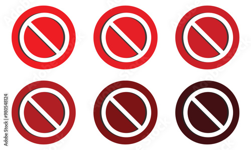 red prohibited or forbidden symbol set. blank prohibited sign icon vector illustration. Free Download red prohibited or forbidden symbol set. blank prohibited sign icon vector illustration. - GFXLoad