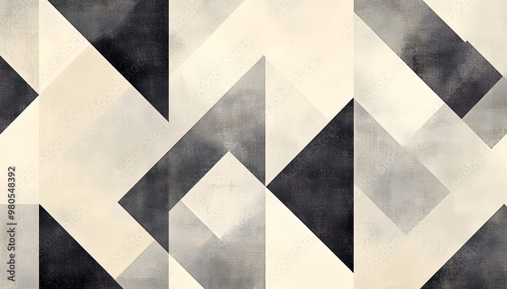 Clean, sharp geometric patterns in neutral tones, giving off a sleek, modern vibe Clean, sharp geometric patterns in neutral tones, giving off a sleek, modern vibe