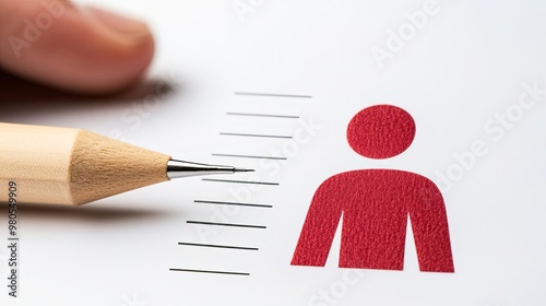 A customer profile sheet with highlighted segments and key demographics, symbolizing the precision of identifying ideal customers