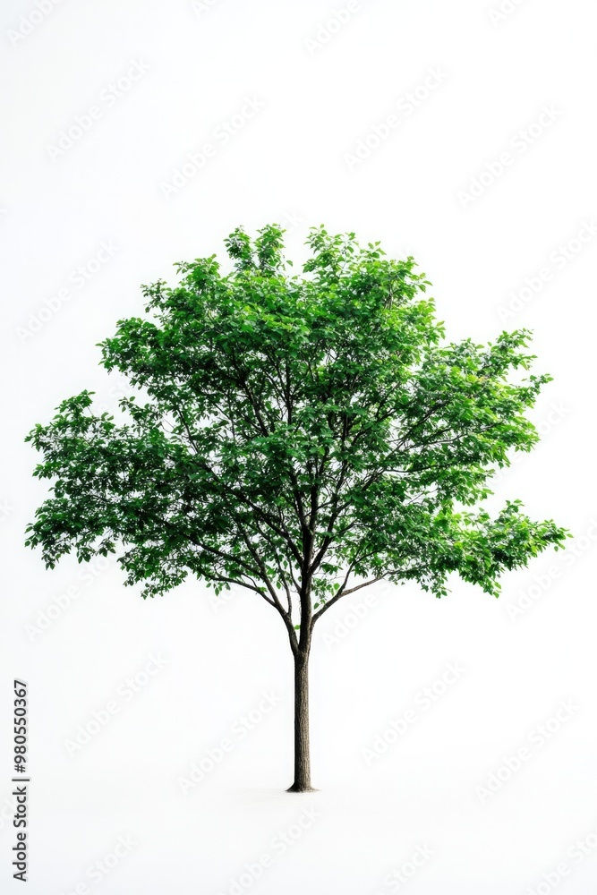 Obraz premium One elm tree isolated on white background.