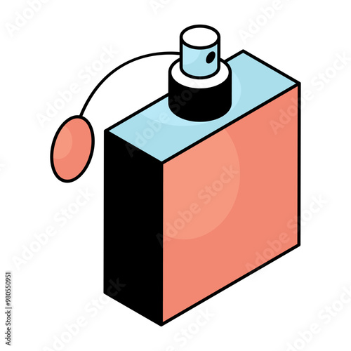 Modern design icon of perfume