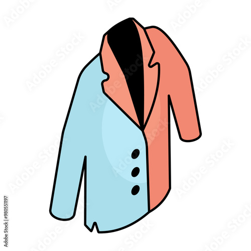 A beautiful design icon of coat