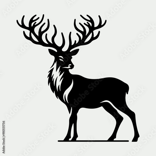 Deer animal Silhouette Vector Illustration