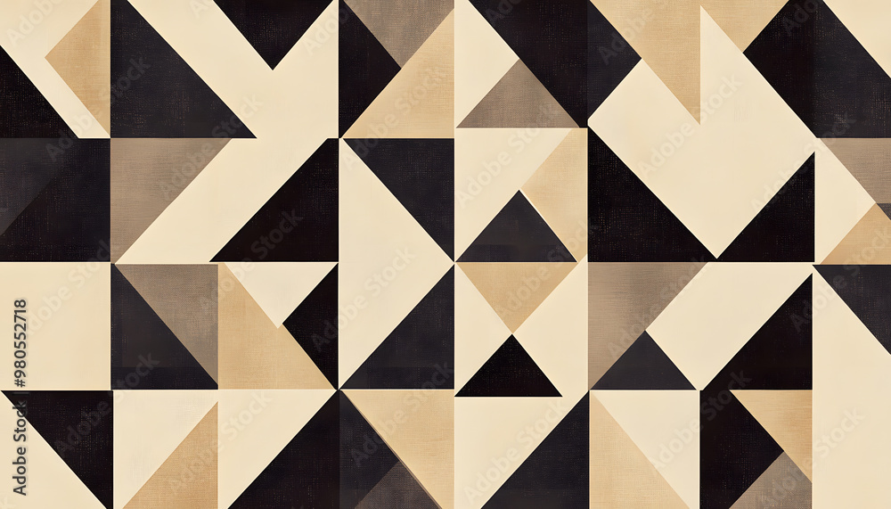 Clean, sharp geometric patterns in neutral tones, giving off a sleek, modern vibe Clean, sharp geometric patterns in neutral tones, giving off a sleek, modern vibe