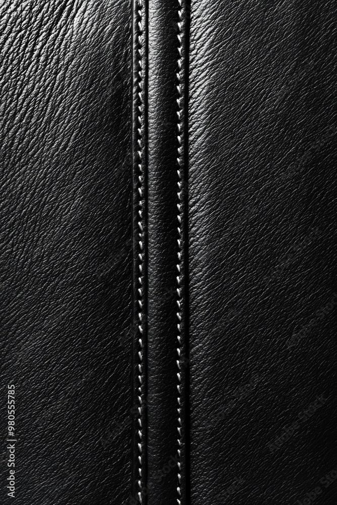A smooth black leather background with a single, thin vertical white stripe off-center, emphasizing balance and space. A smooth black leather background with a single, thin vertical white stripe off-center, emphasizing balance and space.