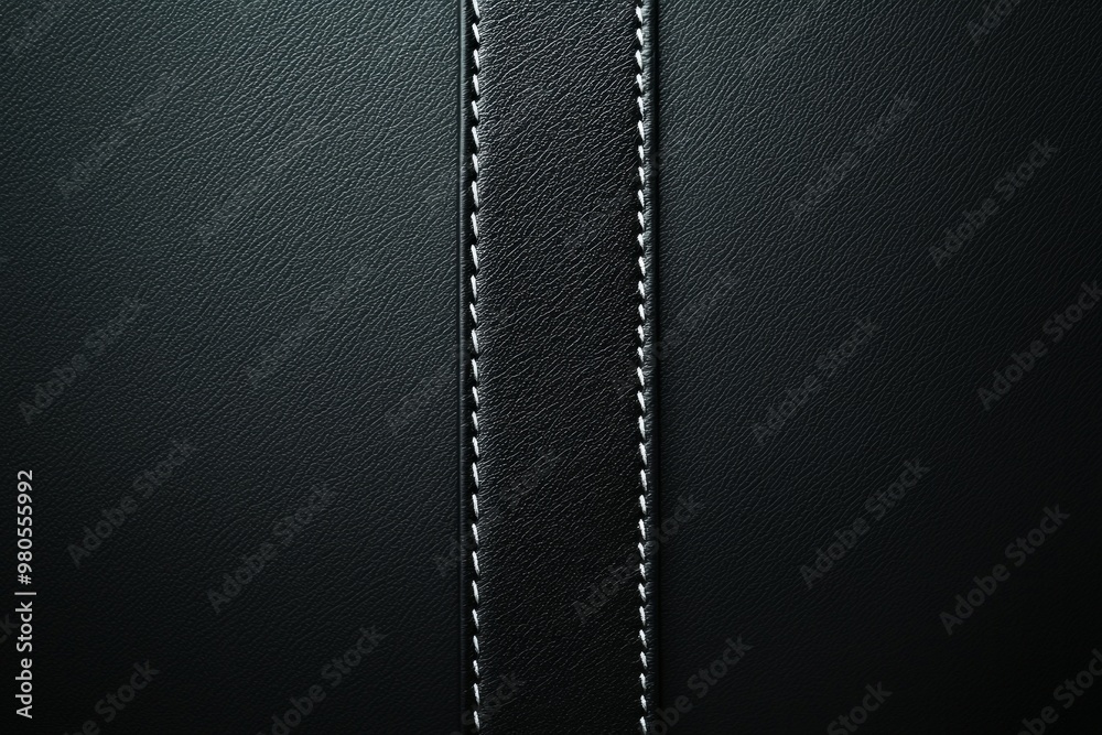 A smooth black leather background with a single, thin vertical white stripe off-center, emphasizing balance and space. A smooth black leather background with a single, thin vertical white stripe off-center, emphasizing balance and space.