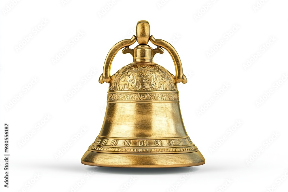 golden bell isolated on white background golden bell isolated on white background