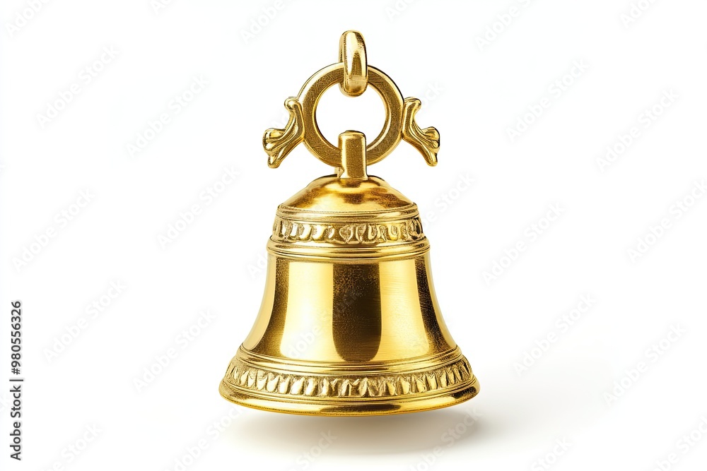 golden bell isolated on white background
