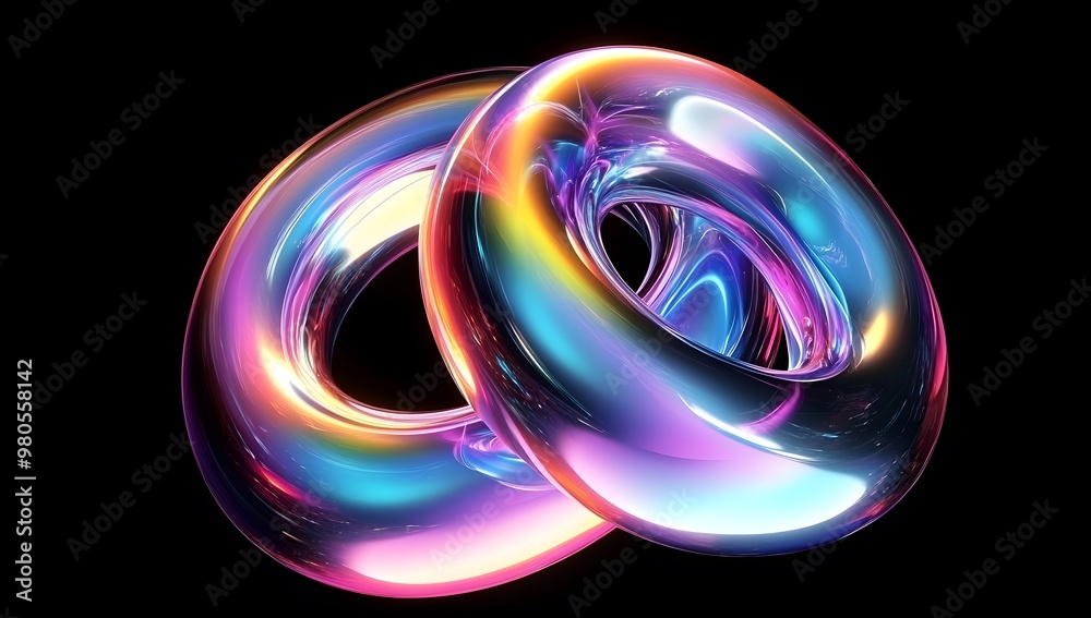 Abstract fluid 3D render, 3d render of colorful metallic on black background, Abstract fluid 3D render, 3d render of colorful metallic on black background,