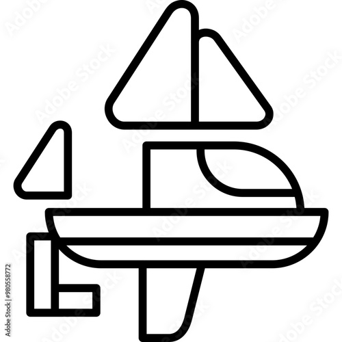 Yawl Sailboat Icon
