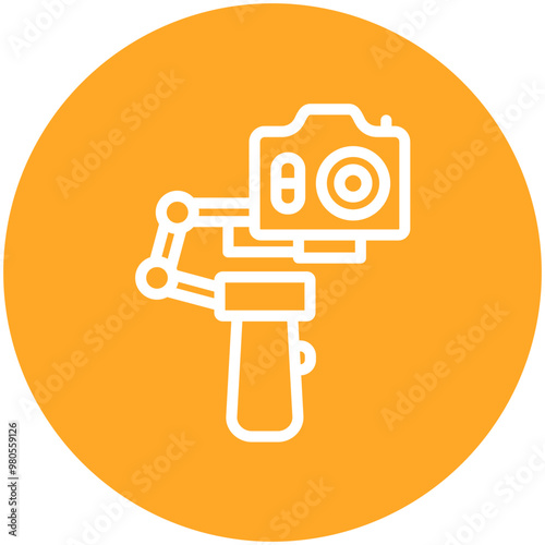 Camera Gimbal vector icon illustration of Filmmaking iconset.