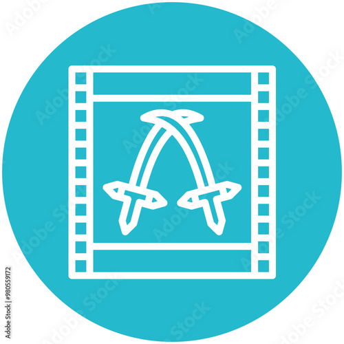 Action Film vector icon illustration of Filmmaking iconset.