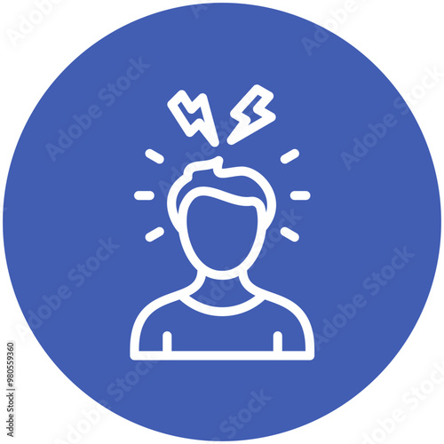 Stress vector icon illustration of Lifestyles iconset.