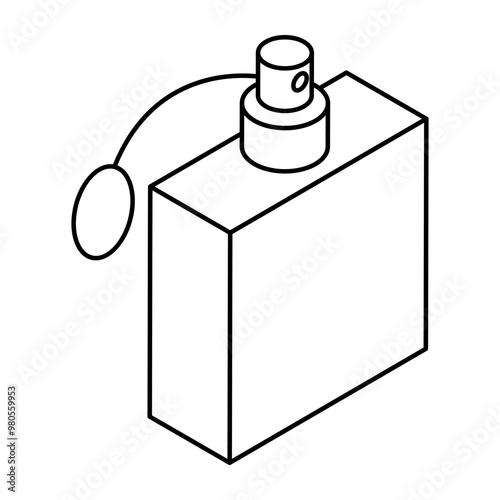 Modern design icon of perfume