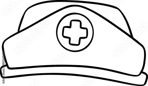 Coloring page nurse cap