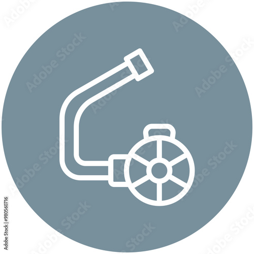 Diving Regulator vector icon illustration of Vacation and Tourism iconset.