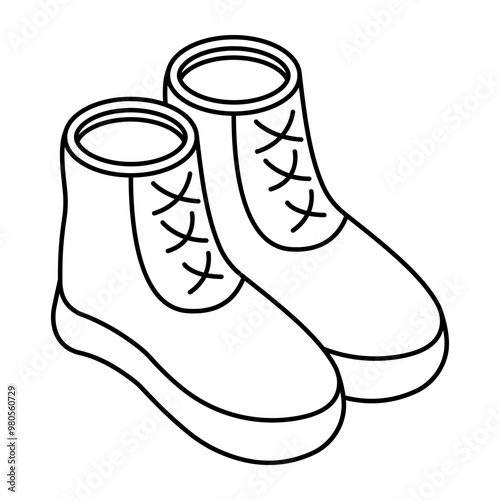 An icon design of shoes