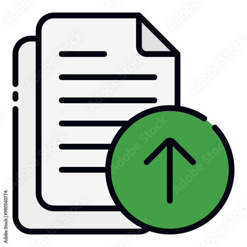 File Upload filled line icon