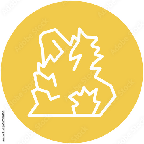 Cave vector icon illustration of Vacation and Tourism iconset.