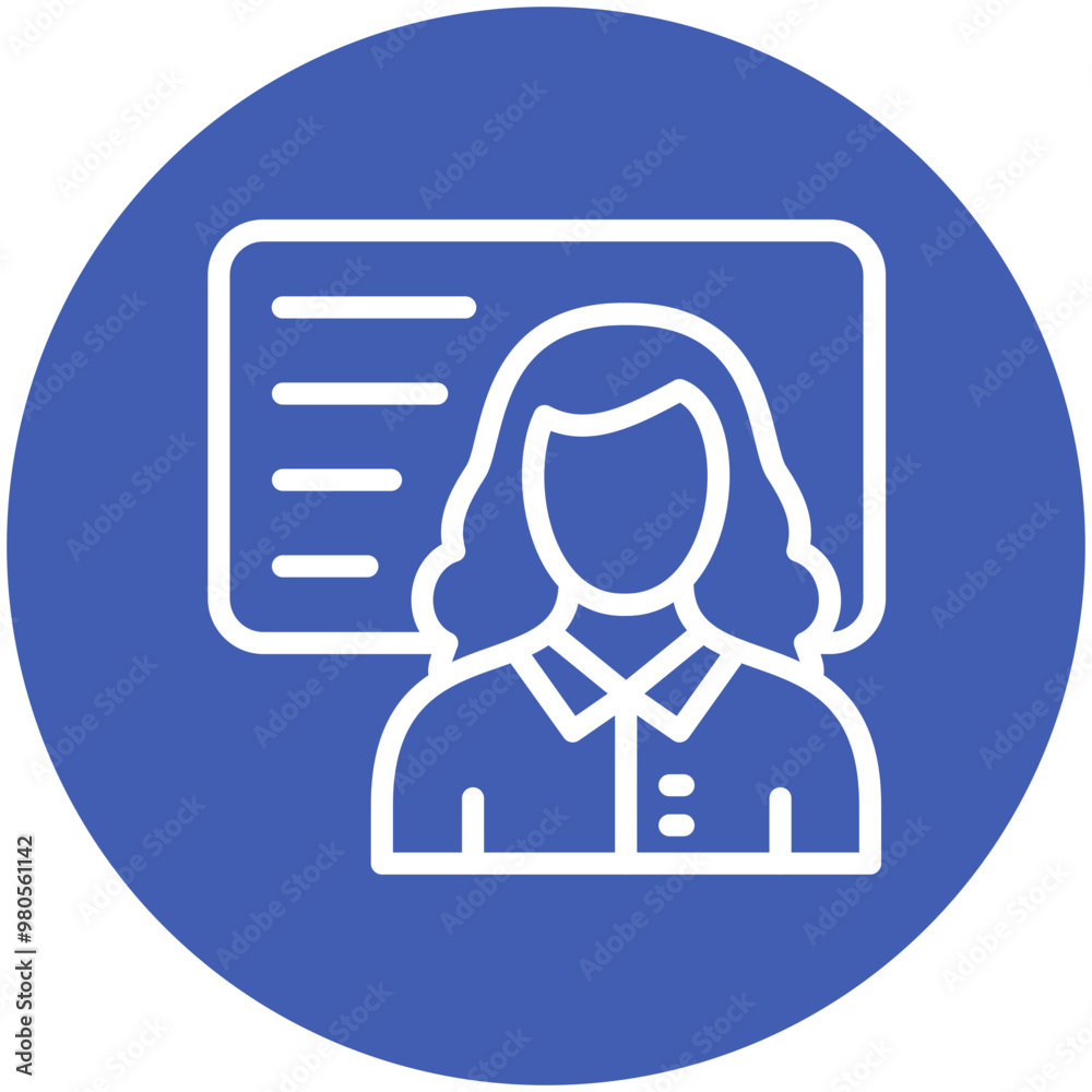 Teacher Female vector icon illustration of Literature iconset. Teacher Female vector icon illustration of Literature iconset.