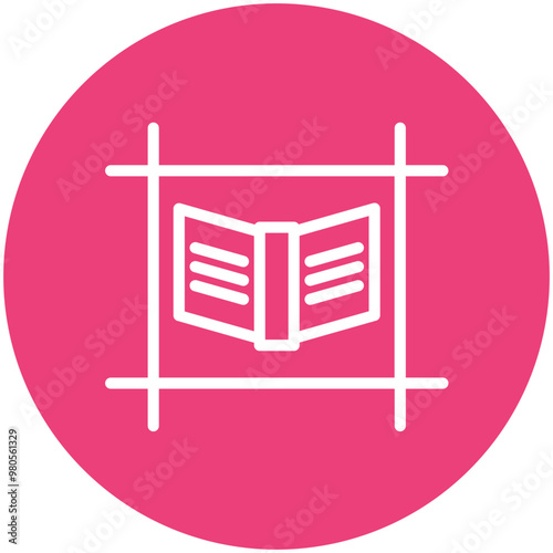 Plot vector icon illustration of Literature iconset.