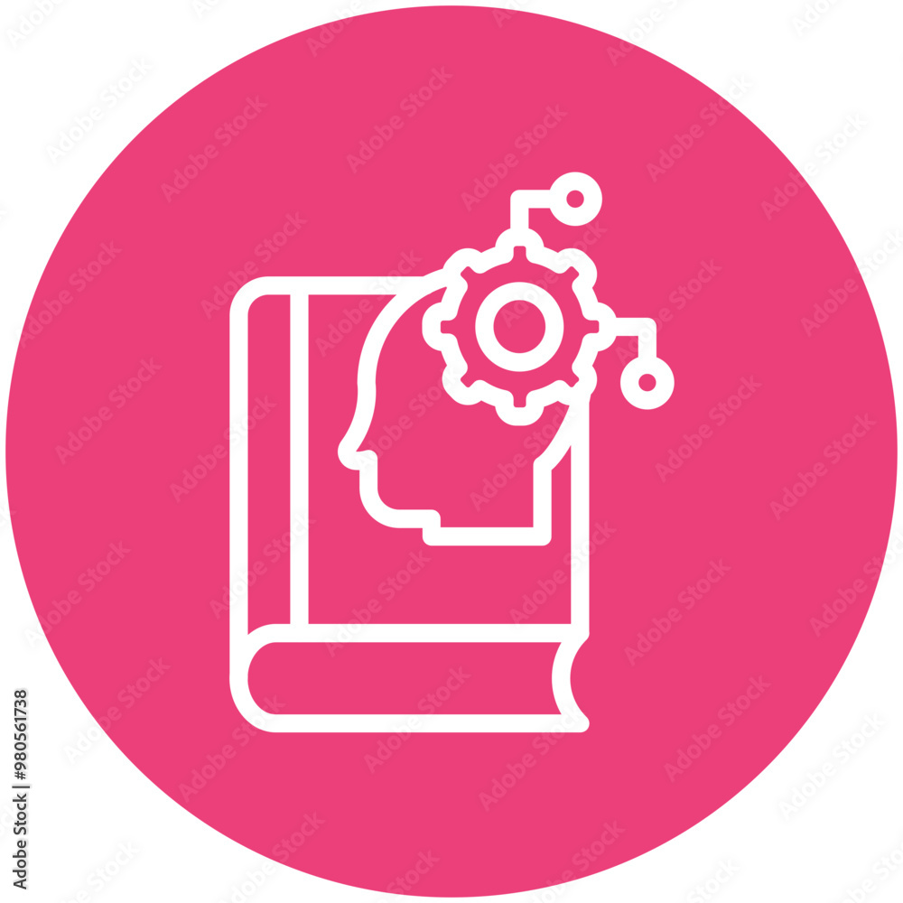 Critical Thinking vector icon illustration of Literature iconset.