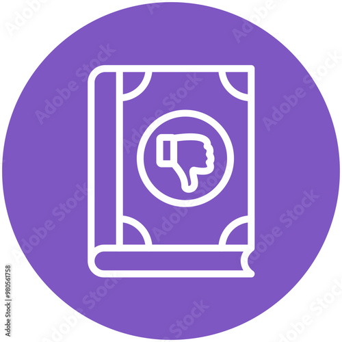 Criticism vector icon illustration of Literature iconset.