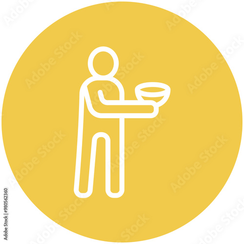 Poverty vector icon illustration of Protesting and Civil Disobedience iconset.