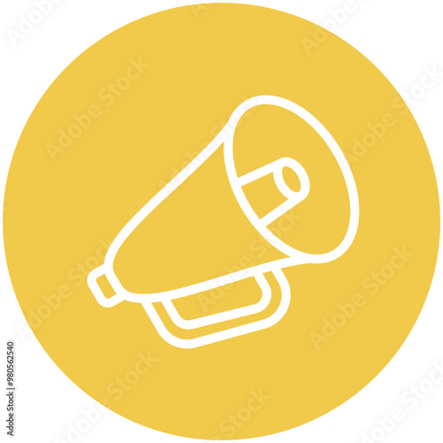 Megaphone vector icon illustration of Protesting and Civil Disobedience iconset.