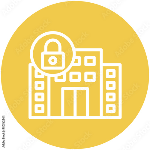Lockdown vector icon illustration of Protesting and Civil Disobedience iconset.