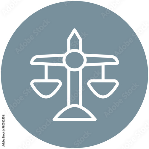 Justice vector icon illustration of Protesting and Civil Disobedience iconset.