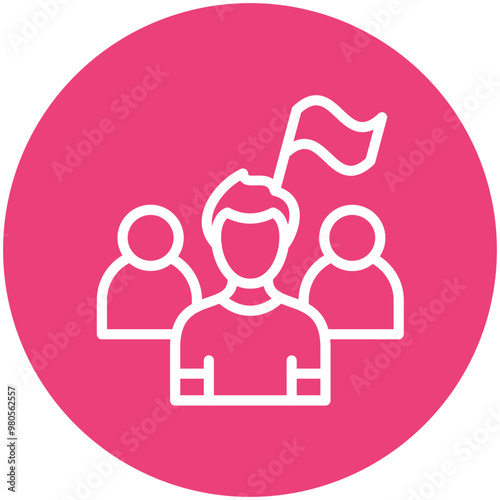 Leader vector icon illustration of Protesting and Civil Disobedience iconset.