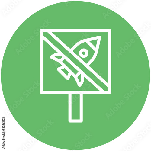 Anti War vector icon illustration of Protesting and Civil Disobedience iconset.