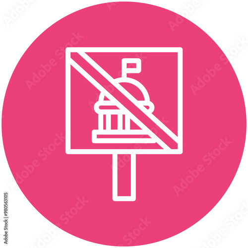 Anti Government vector icon illustration of Protesting and Civil Disobedience iconset.