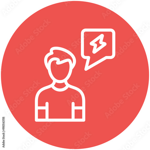 Activist Male vector icon illustration of Protesting and Civil Disobedience iconset.