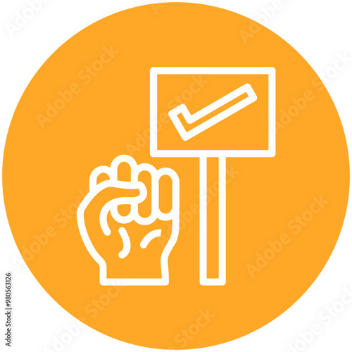 Activism vector icon illustration of Protesting and Civil Disobedience iconset.