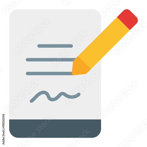 Digital Signature flat icon