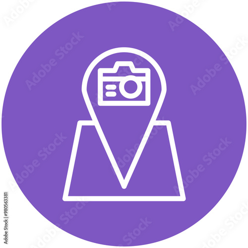 Sightseeing vector icon illustration of Vacation Planning iconset.