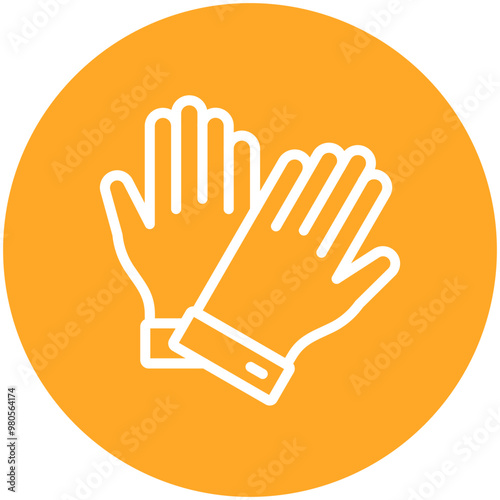Protective Gloves vector icon illustration of Home Improvements iconset.