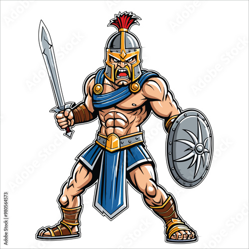 Gladiator illustration vector