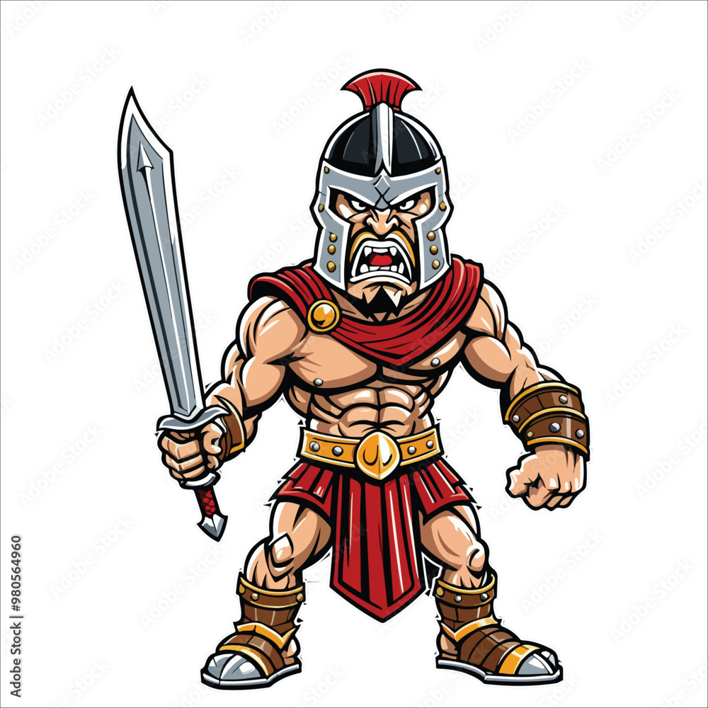 Obraz premium Gladiator illustration vector