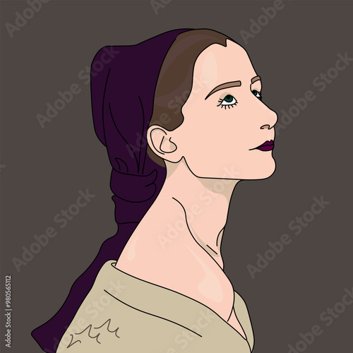 Portrate of young beautiful woman 