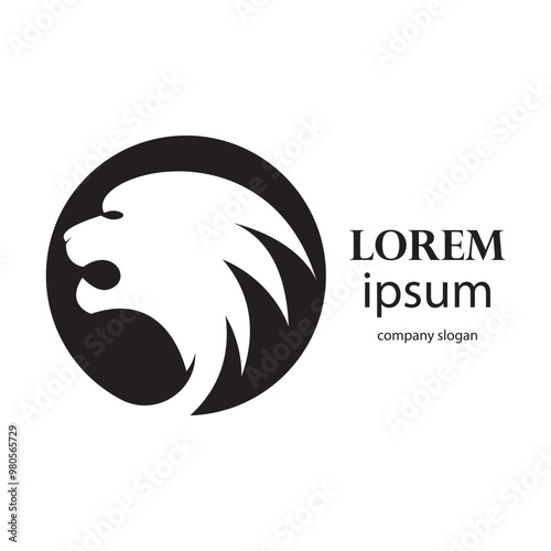 Elegant and dignified lion head logo design