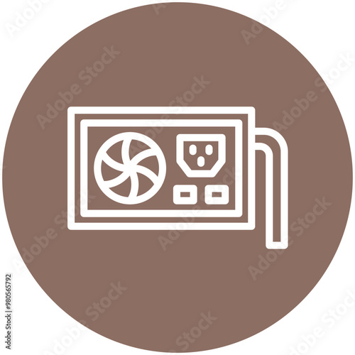 AC Supply vector icon illustration of School iconset.