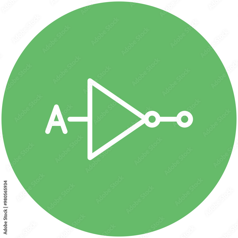 NOT Gate vector icon illustration of School iconset. NOT Gate vector icon illustration of School iconset.