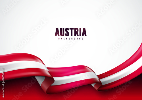 Waving Austrian Flag. Austria Background Concept
