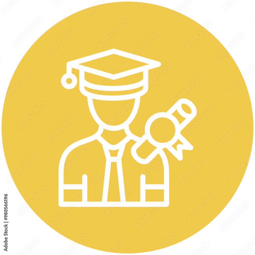 Graduates vector icon illustration of School iconset. Graduates vector icon illustration of School iconset.